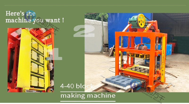 4-40 Manuel Brick Machine Auto Concrete Block Machine