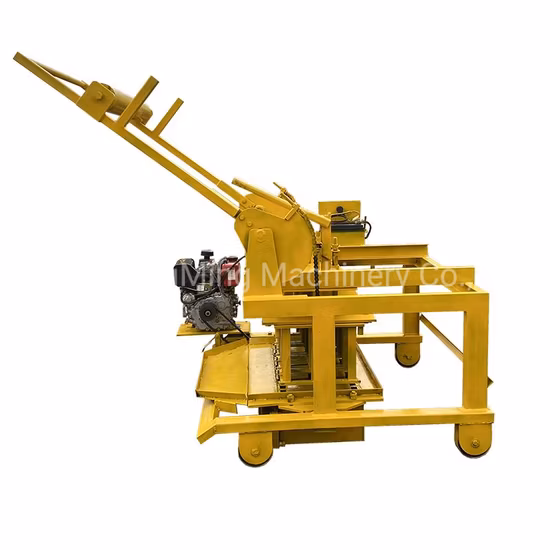 Small Vibration Movable Mobile Egg Layer Cement Concrete Brick Block Making Machine Without Pallet