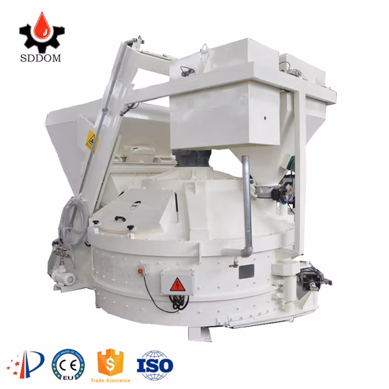 5% off Economical Hydraulic Discharge 1m3 Heavy Duty Vertical Shaft Pan Precast Cement Concrete Mixer for Concrete Block Making Machine (MP1000)